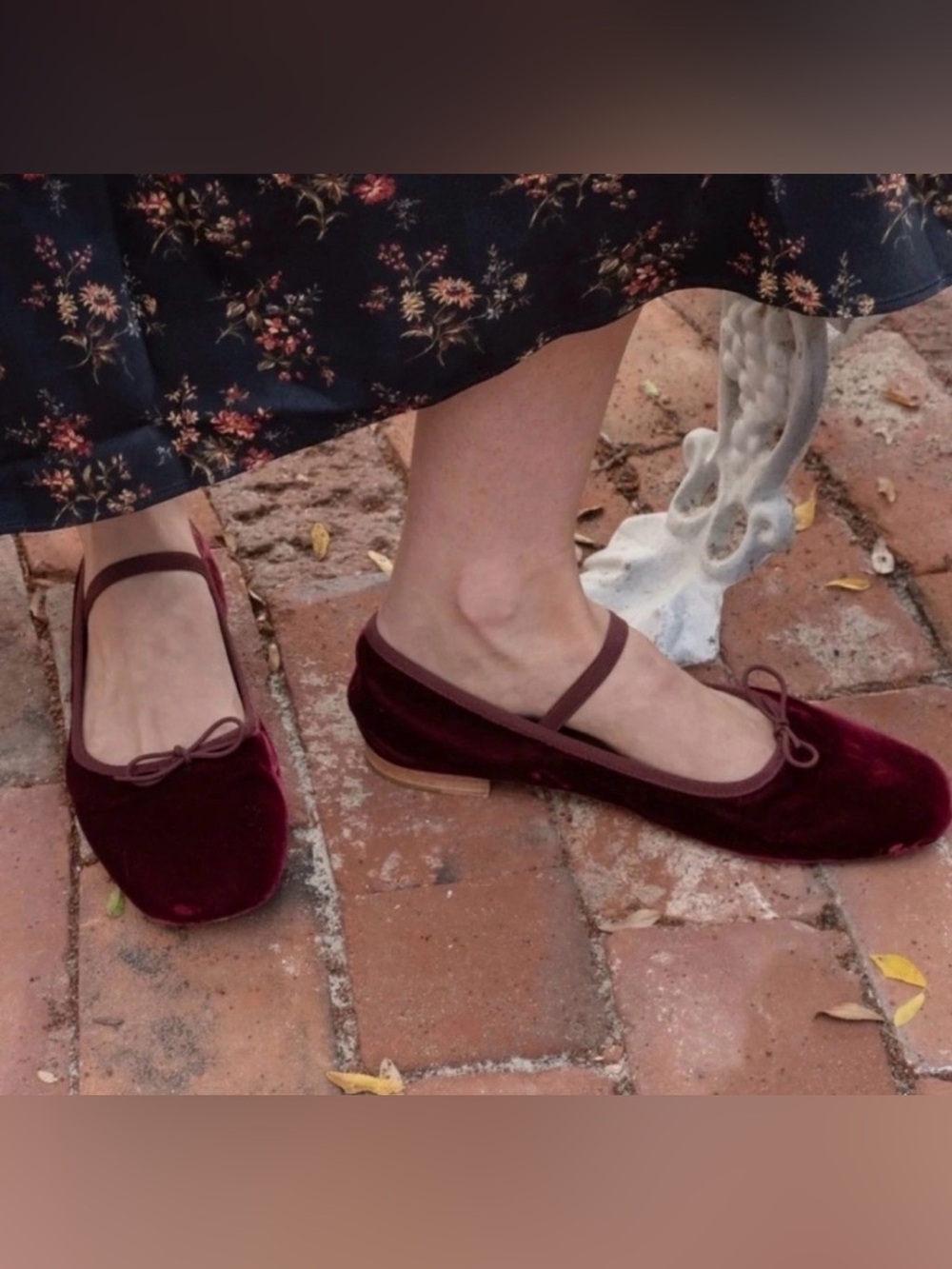 Doen Pillar Mary Jane in Crimson Velvet